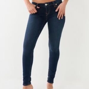 True Religion| Women’s Dark Blue Denim Low Rise Skinny Jeans Sz 26